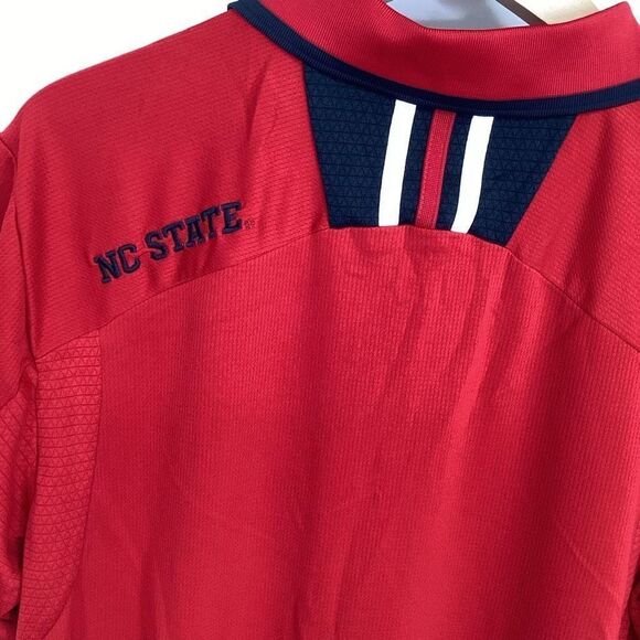 Men's Adidas North Carolina State Wolfpack Performance Polo large Red NC state - Picture 6 of 10